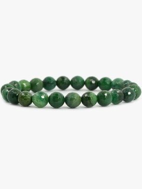 NEW Facet African Serpentine 8mm Round Beads Stretch Bracelet 7 Inch
